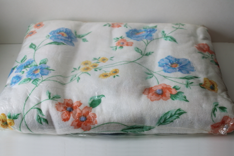 photo of new in package 1980s vintage blanket Jessica floral print, full or twin size poly blanket  #4
