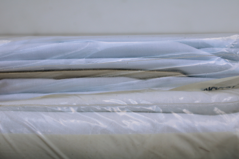 photo of new in package vintage cotton poly blend bed sheets, plain white, twin fitted & flat sheets  #5