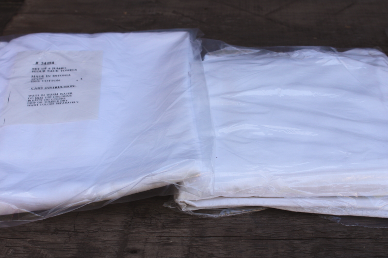 photo of new in packages lot flour sack towels, all cotton kitchen dish towels feedsack fabric #4