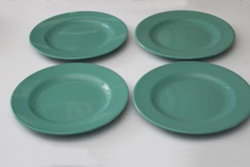 catalog photo of new w/ labels Vista Alegre Portugal salad plates set, Prisma pistache green solid color