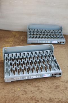 catalog photo of new old stock industrial fold up step set of two Cotterman 350 lb rating expanded metal