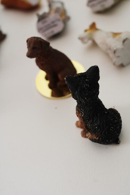 photo of new old stock lot miniature dog figurines, mini resin figures breed of dogs #5