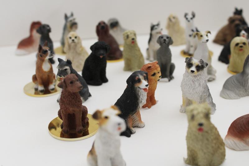 photo of new old stock lot miniature dog figurines, mini resin figures breed of dogs #8