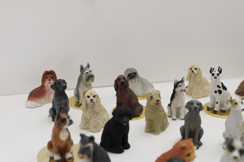 photo of new old stock lot miniature dog figurines, mini resin figures breed of dogs #9