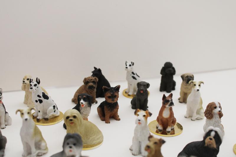 photo of new old stock lot miniature dog figurines, mini resin figures breed of dogs #11