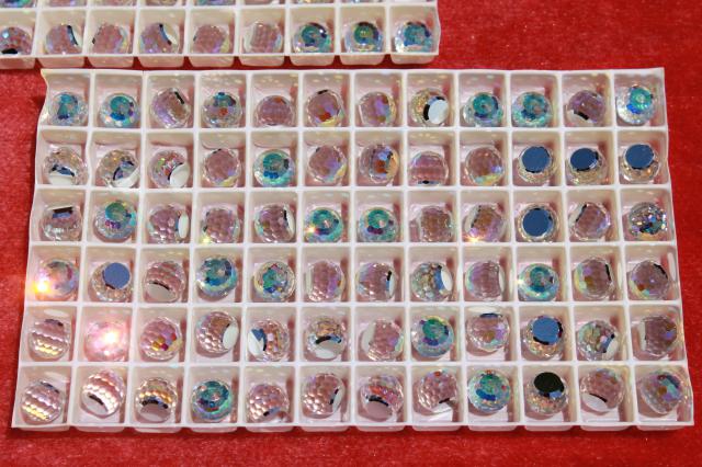 photo of new old stock lot vintage Swarovski Austrian AB crystal faceted glass ball crystals 8mm #2