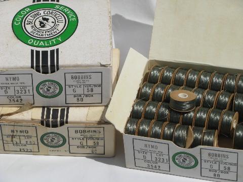 photo of new old stock military surplus nylon thread spools, drab green, navy #1