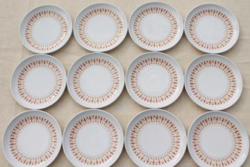 catalog photo of new old stock restaurant ware dishes, 12 Corning Pyroceram sandwich / bread plates