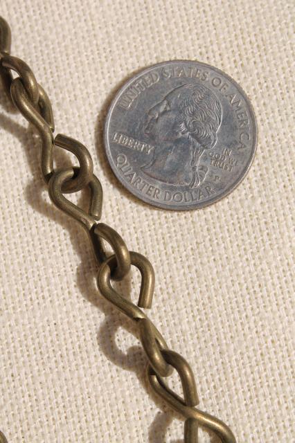 photo of new old stock solid brass lamp chain, vintage hardware for antique lighting restoration #3