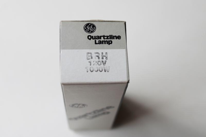 photo of new old stock unused vintage GE Quartzline lamp projector light bulb 120V 1000W #4