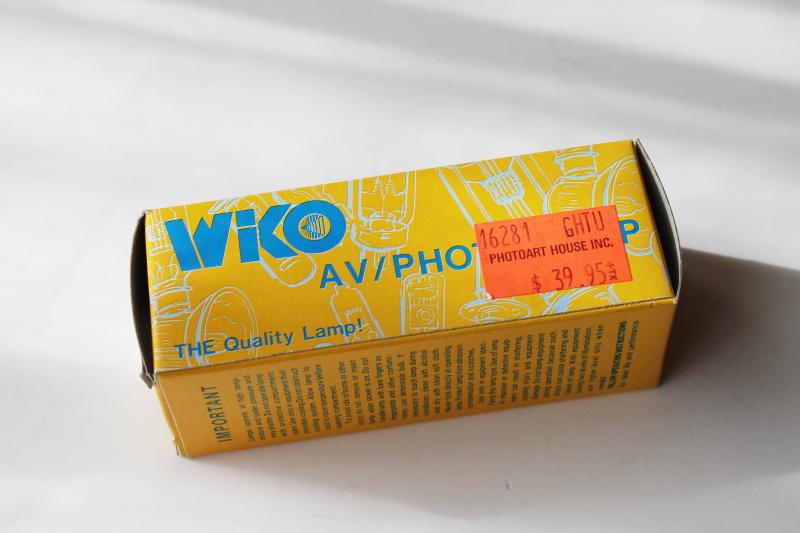 photo of new old stock unused vintage WIKO Japan lamp projector light bulb 150W 120V #1