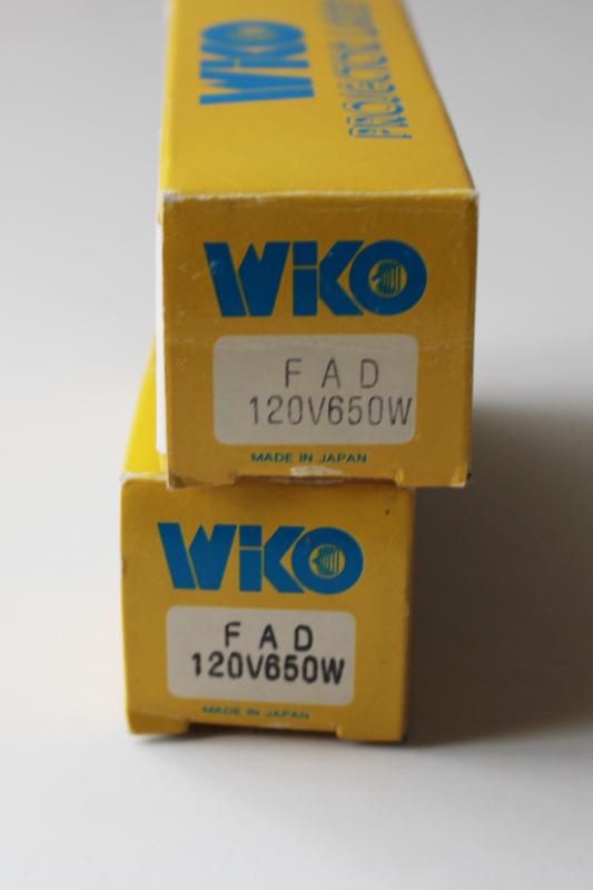 photo of new old stock unused vintage WIKO Japan lamp projector light bulbs 120V 650W #1