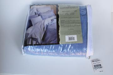 new old stock vintage Beacon duvet cover queen or full, cotton chambray w/ blue stripe