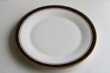 catalog photo of new old stock vintage Royal Doulton china dinner plate, Harrow pattern 