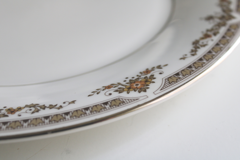 photo of new old stock vintage Royal Doulton china dinner plate, Repton pattern  #3