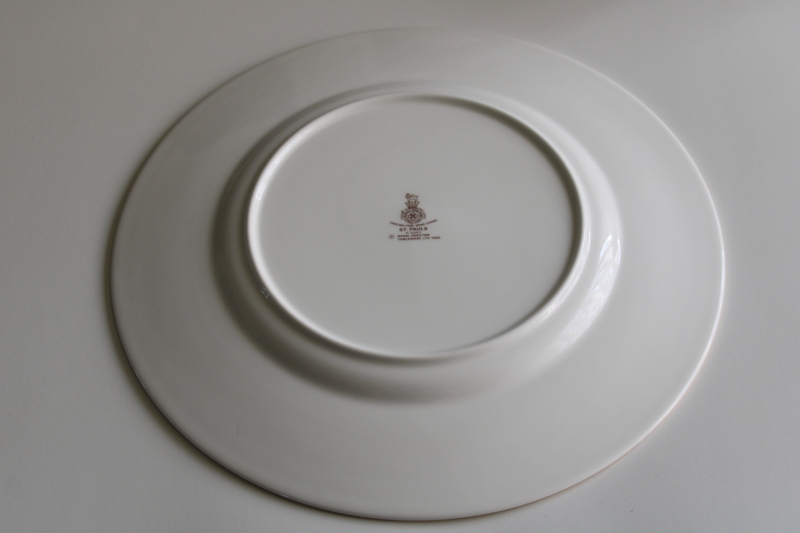 photo of new old stock vintage Royal Doulton china dinner plate, St Pauls pattern  #5