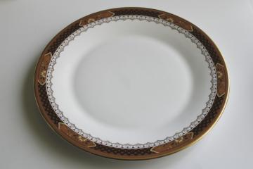 catalog photo of new old stock vintage Royal Doulton china dinner plate, Verona pattern 