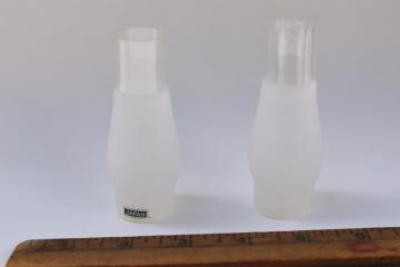 new old stock vintage glass hurricane chimneys for mini oil lamps kerosene lanterns