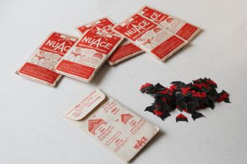 new old stock vintage gummed paper photo corners, glossy red color for Christmas or Valentine album scrapbooks 