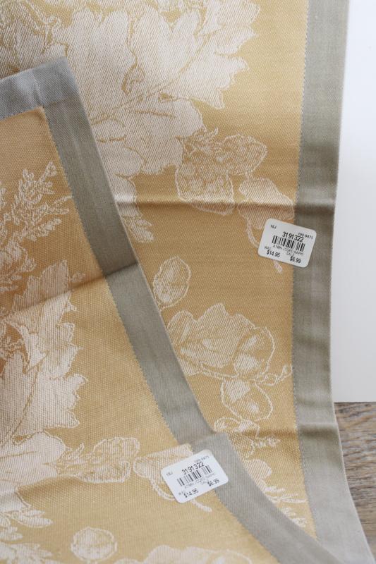 photo of new w/ tags Williams Sonoma cotton jacquard napkins, autumn w/ birds #4