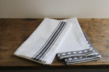 new w/ tags Williams Sonoma cotton napkins, single napkins, grey & white