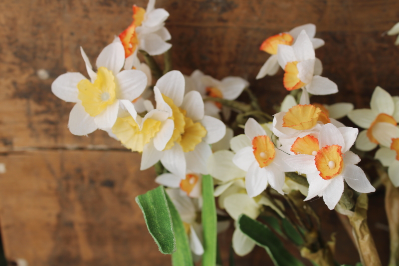 photo of new w/ tags faux flowers very realistic forcing bulbs narcissus jonquils or paper whites  #4