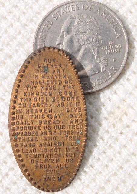 photo of odd lot of tiny old pin & stamped metal tags for mixed media altered art collections #2