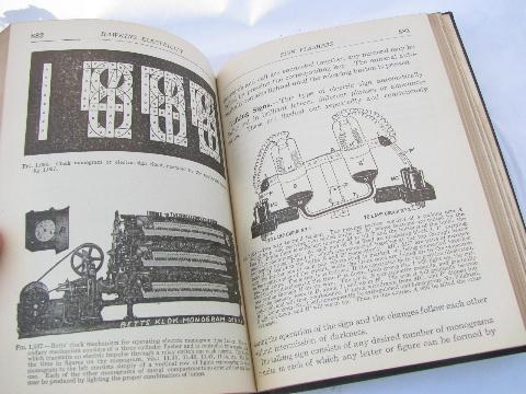 photo of old 1920s Hawkins illustrated electrical guidebook, wiring and early storage batteries #3