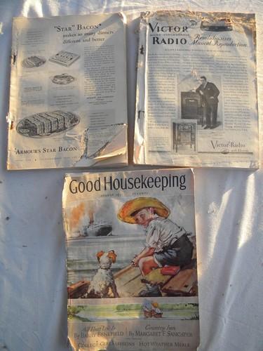 photo of old 1920s and 30s Good Housekeeping magazines vintage graphics/advertising #2