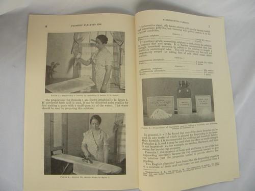 photo of old 1930s Fireproofing Fabric USDA Farmers' Bulletin No 1786 #2