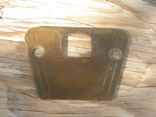 photo of old 1930s deco vintage solid brass screen or porch door latch handle #5