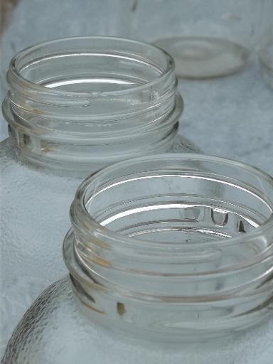 photo of old 2 quart glass jar canning jars or storage canisters, 40s 50s vintage #9