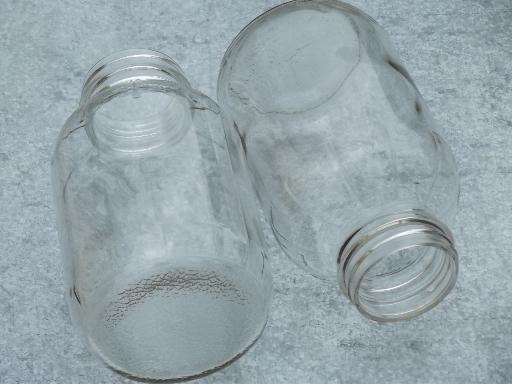 photo of old 2 quart glass jar canning jars or storage canisters, 40s 50s vintage #11