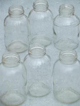 catalog photo of old 2 quart glass jar canning jars or storage canisters, 40s 50s vintage