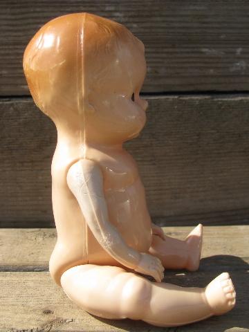 photo of old 7'' hard plastic baby doll, unmarked, 1950s vintage? #2