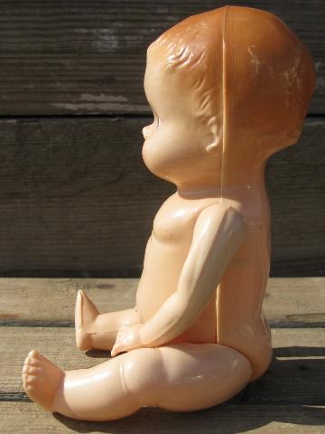 photo of old 7'' hard plastic baby doll, unmarked, 1950s vintage? #4