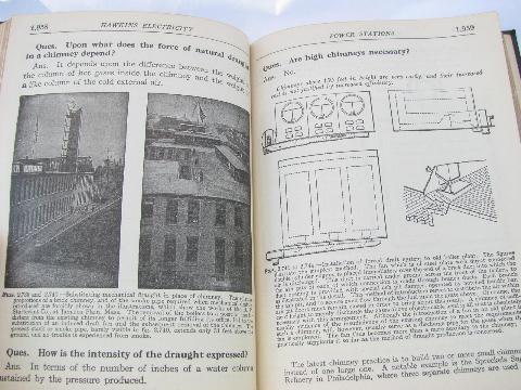 photo of old Audel/Hawkins engineer/electrician electrical guidebook w/illustrations of antique telephones, generators etc. #2