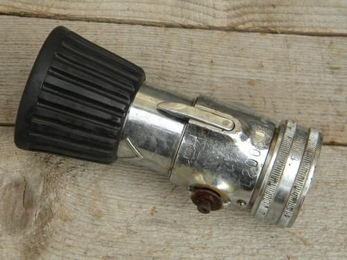 photo of old Elkhart Brass Mfg industrial vintage firehose nozzle L200SOS fog/ss #1