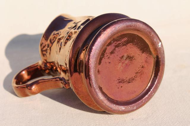 photo of old English scene copper luster lustre china pitcher w/ beautiful all over color #7