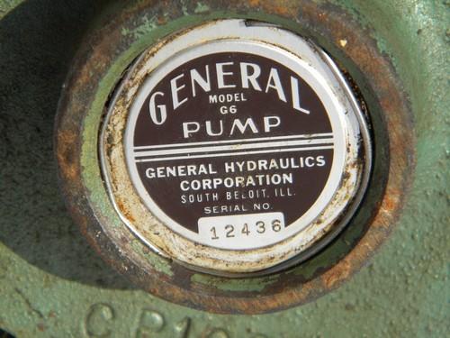 photo of old General Hydraulics G6 farm sprayer pump w/PTO coupling for tractor #3