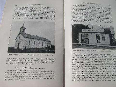 photo of old Great Depression, 1935 Wisconsin Blue Book, lists state statistics, officials etc. #3