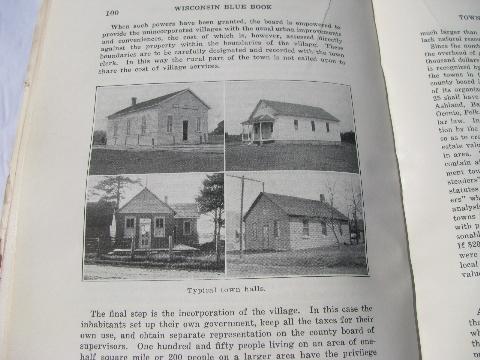 photo of old Great Depression, 1935 Wisconsin Blue Book, lists state statistics, officials etc. #4