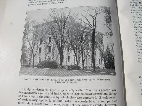 photo of old Great Depression, 1935 Wisconsin Blue Book, lists state statistics, officials etc. #5