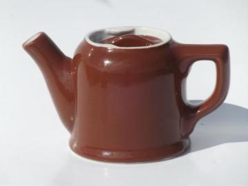catalog photo of old Hall restaurant ironstone, single serving 1 cup teapot or coffee pot