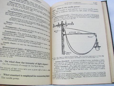 photo of old Hawkins illustrated electrical guidebook, telegraph, early radio, lamps & lighting etc #2