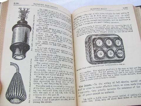 photo of old Hawkins illustrated electrical guidebook, telegraph, early radio, lamps & lighting etc #4