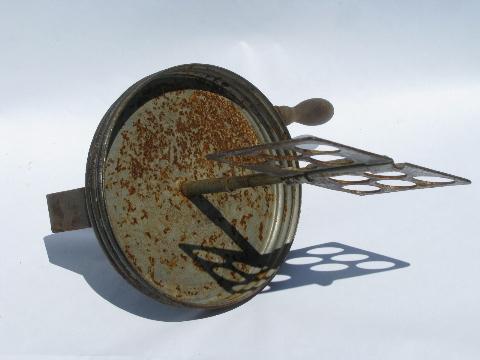 photo of old Kohler Home Butter Maker churn, hand-crank paddle for glass jar #3