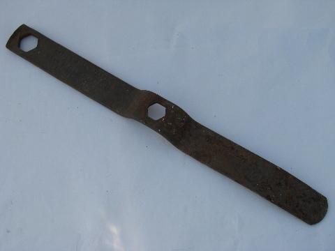 photo of old Model A Ford vintage, Jack's Auto Parts advertising tool wrench and tire iron from Detroit, Michigan #1