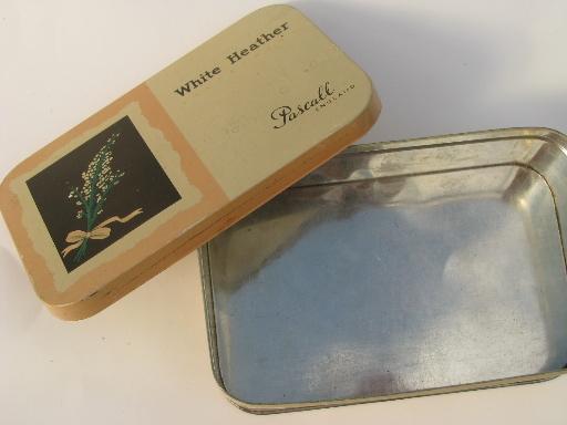 photo of old Pascall White Heather toffee tin, Royal Warrant of the Queen Mother #2