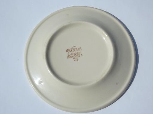 photo of old Schuler's Family Restaurant plate, Iroquois adobe tan Syracuse china #2